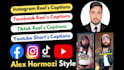 edit instagram, fb, tiktok reels or yt shorts captions like alex hormozi style