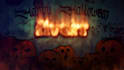 create halloween fire logo