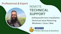 remote technical customer issue resolve IT laptop pc windows linux printer