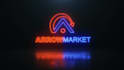 design neon style logo intro animation