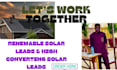 provide solar lead generate call back house owner