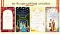 create an digital indian wedding invitation and caricature video