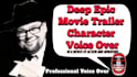do deep movie trailer and male character voice