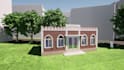 architectural plan and 3d building