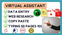 do accurate typing job, data entry work, copy paste, excel, word, pdf conversion