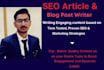 be your SEO articles and blog posts writer