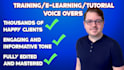 record a professional male elearning tutorial narration in english