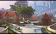 do unity3d game environment design stylized 3d game level map design 3d scene