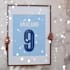 design football jersey back poster with any name and number