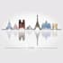 design skyline illustration with city landmarks