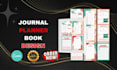 design hyperlinked digital planner kdp journal hyperlinked planner ediable etsy