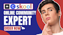 setup skool online community circle so mighty networks kajabi landing page whop