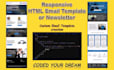 develop responsive HTML email template or newsletter