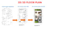 design 2d floor plan and 3d floor plan