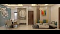 3d bedroom and living room interior design