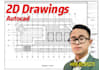 convert PDF sketch to autocad 2d floor plan professionally