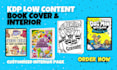 design KDP low content book covers interior riddle book worksheet