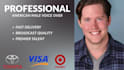 create a bright american professional voice over