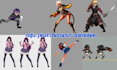 create pixel art character, nsfw pixel art animation, rpg maker, sprite sheet