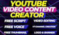 be your youtube video content creator, faceless editor