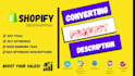 write high converting shopify product descriptions