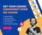 do cs assignments and coding assignment in java, python, cpp, and javascript
