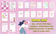 design mental health journal, printable worksheet, workbook