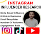 research and find best instagram influencer