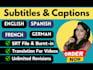 transcribe and add subtitles or captions create srt or vtt file for your videos