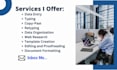 data entry, ms word, excel, power point, typing, copy past