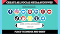 perfect all social media accounts create, setup, and optimize