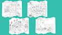 custom kawaii coloring books unique  adorable KDP designs