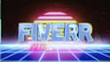make vhs 80s retro, neon style 3d chrome, synthwave logo intro video