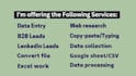 do exact data entry, web research, copy paste and excel work