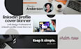 design linkedin banner profile page cover post instantly