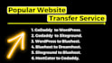 migrate or transfer your wordpress website in 24 hours