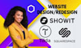 develop design redesign showit squarespace or  tilda website