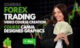 create forex trading online course video, ebook course creation, canva design