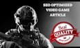 write  SEO optimized video game article or blog