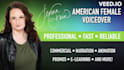 record 100 words of your vo american female voice over