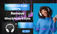 eliminate distortion like wind, noise, echo, restore, fix and enhance your audio