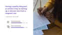 write articles and blog post content for your website
