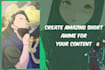 create short animated loops for your content with anime style