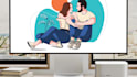 draw couple unique, modern and minimalis from your photos