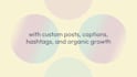 manage instagram and facebook organically with content