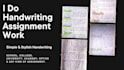 manage assignment, hand writing assignments work