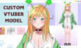 draw and rig live2d vtuber model 2d anime vtuber model live 2d vtuber commission