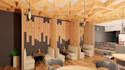 create 3d exterior or interior cafe, restaurant and store