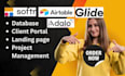 setup airtable softr database glide adalo mobile app  stripe ai nocobase