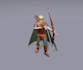 create a lowpoly 3d character model